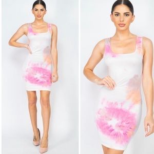 Tie dye body con dress